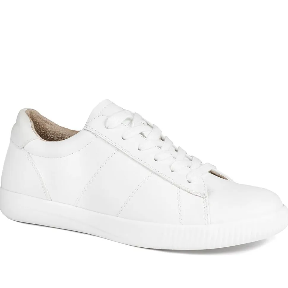 Casual Lace Up Platform Trainers - White