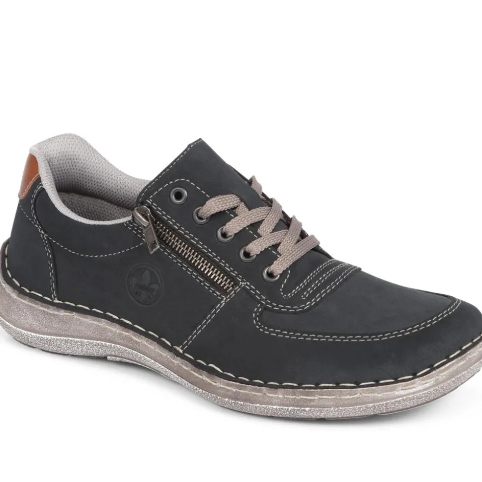 Casual Lace-Up Shoe - Navy