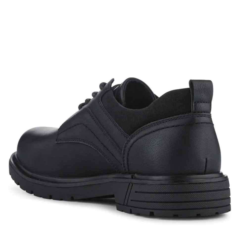 Casual Lace-Up Shoes - Black