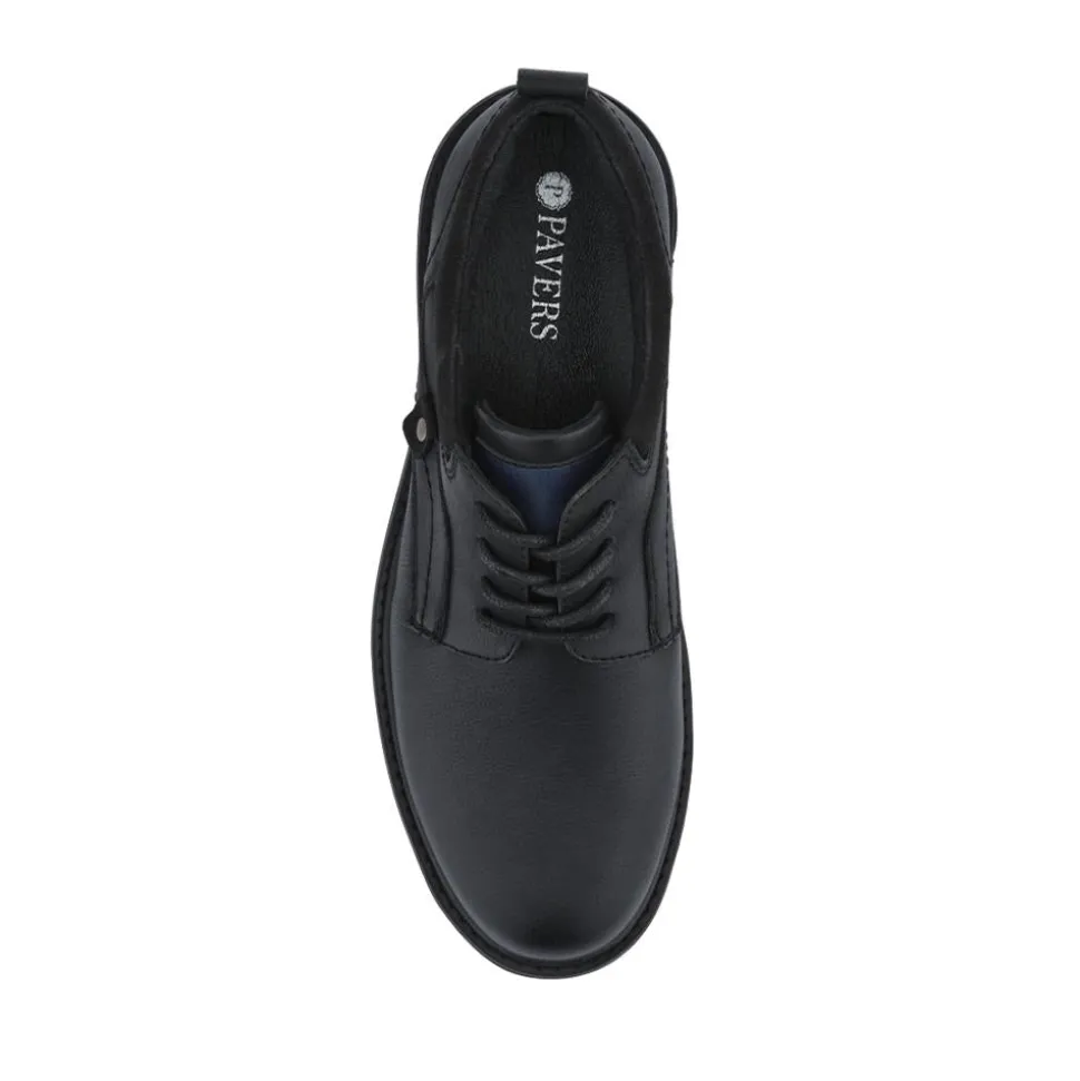 Casual Lace-Up Shoes - Black