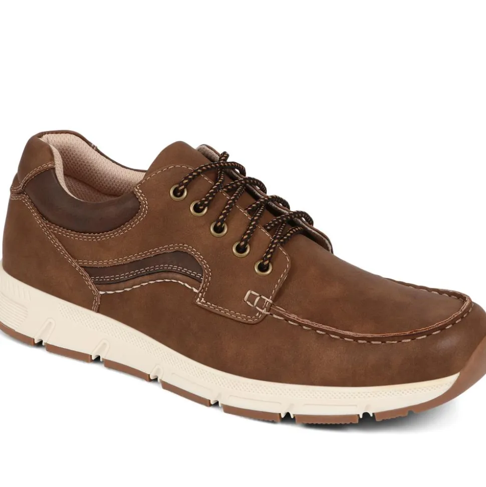 Casual Lace-Up Shoes - Brown