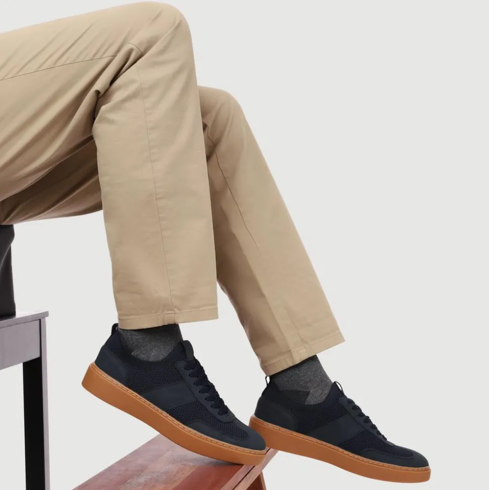 Casual Lace-Up Shoes - Navy