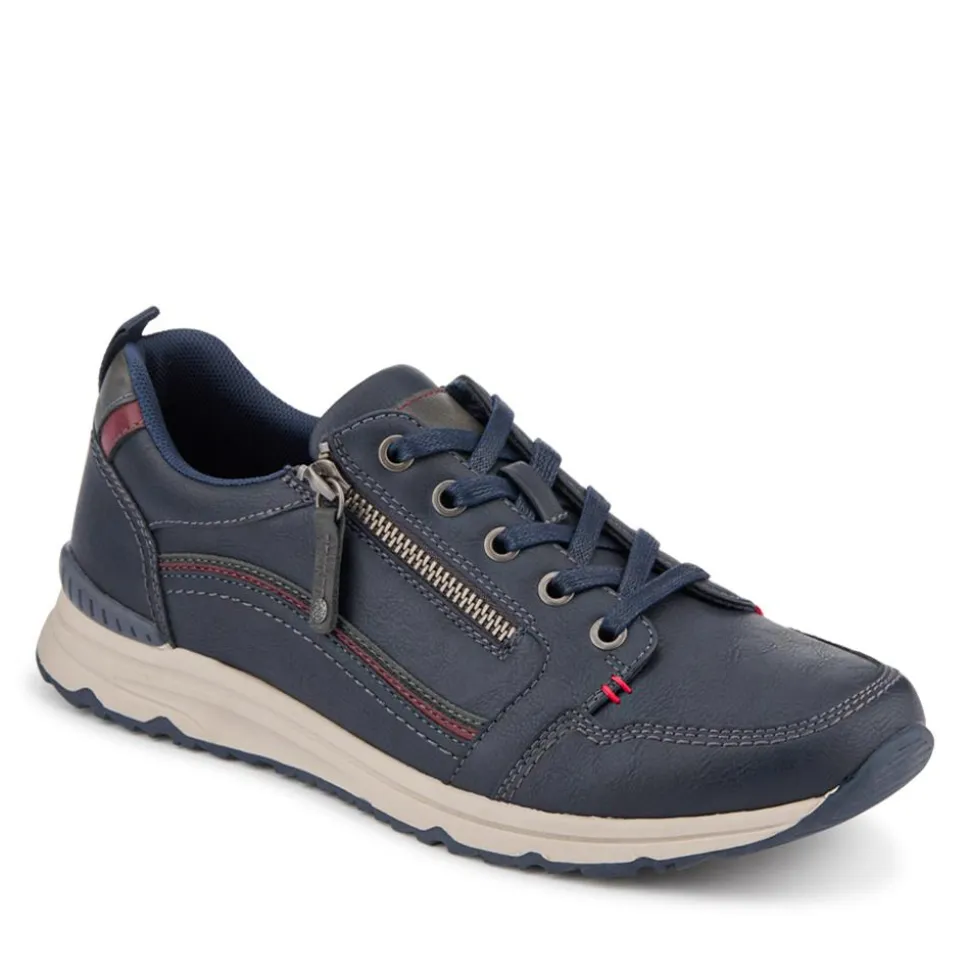 Casual Lace-Up Shoes - Navy
