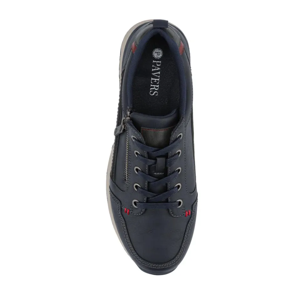 Casual Lace-Up Shoes - Navy