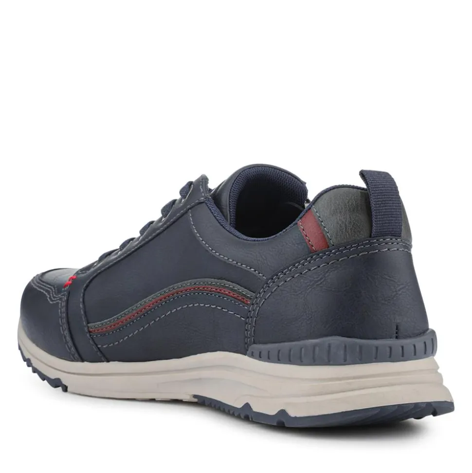 Casual Lace-Up Shoes - Navy