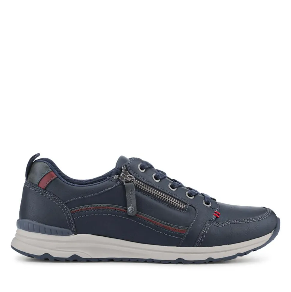 Casual Lace-Up Shoes - Navy