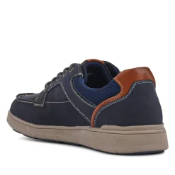 Casual Lace Up Shoes - Navy