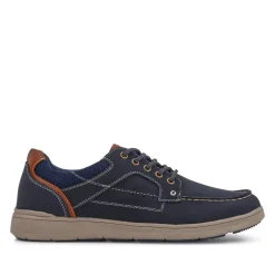 Casual Lace Up Shoes - Navy