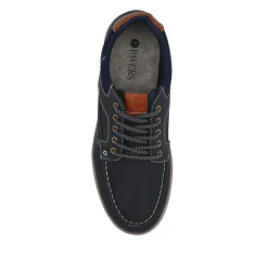 Casual Lace Up Shoes - Navy
