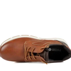 Casual Lace Up Shoes With Grip Sole - Tan
