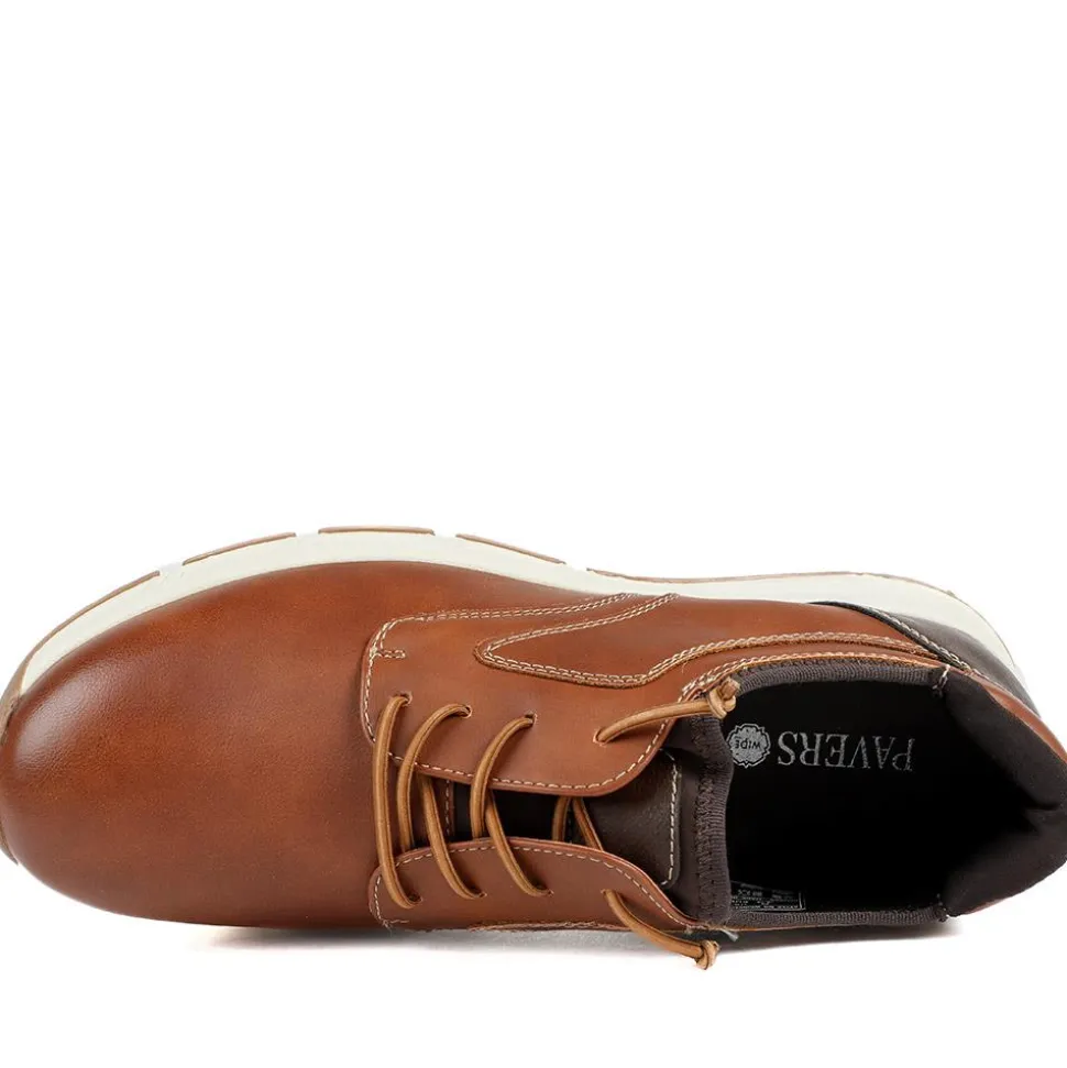 Casual Lace Up Shoes With Grip Sole - Tan