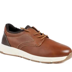 Casual Lace Up Shoes With Grip Sole - Tan