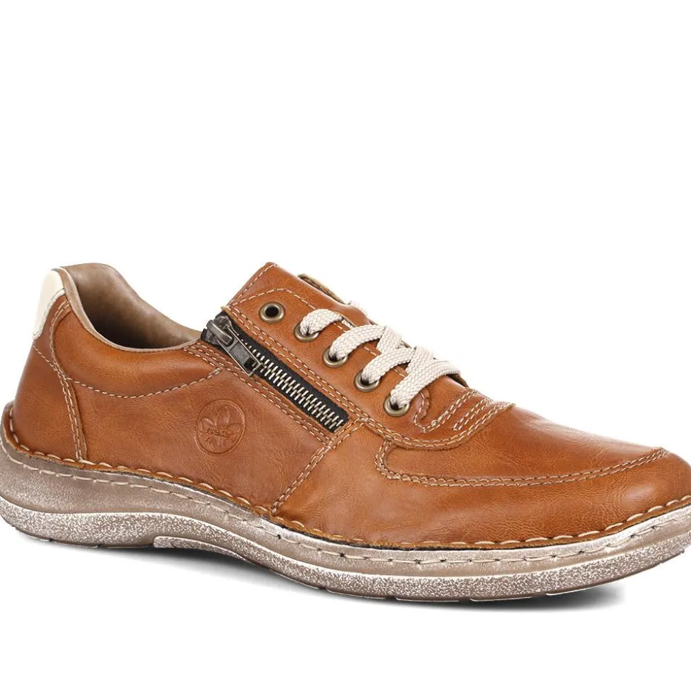 Casual Lace-Up Shoe - Tan