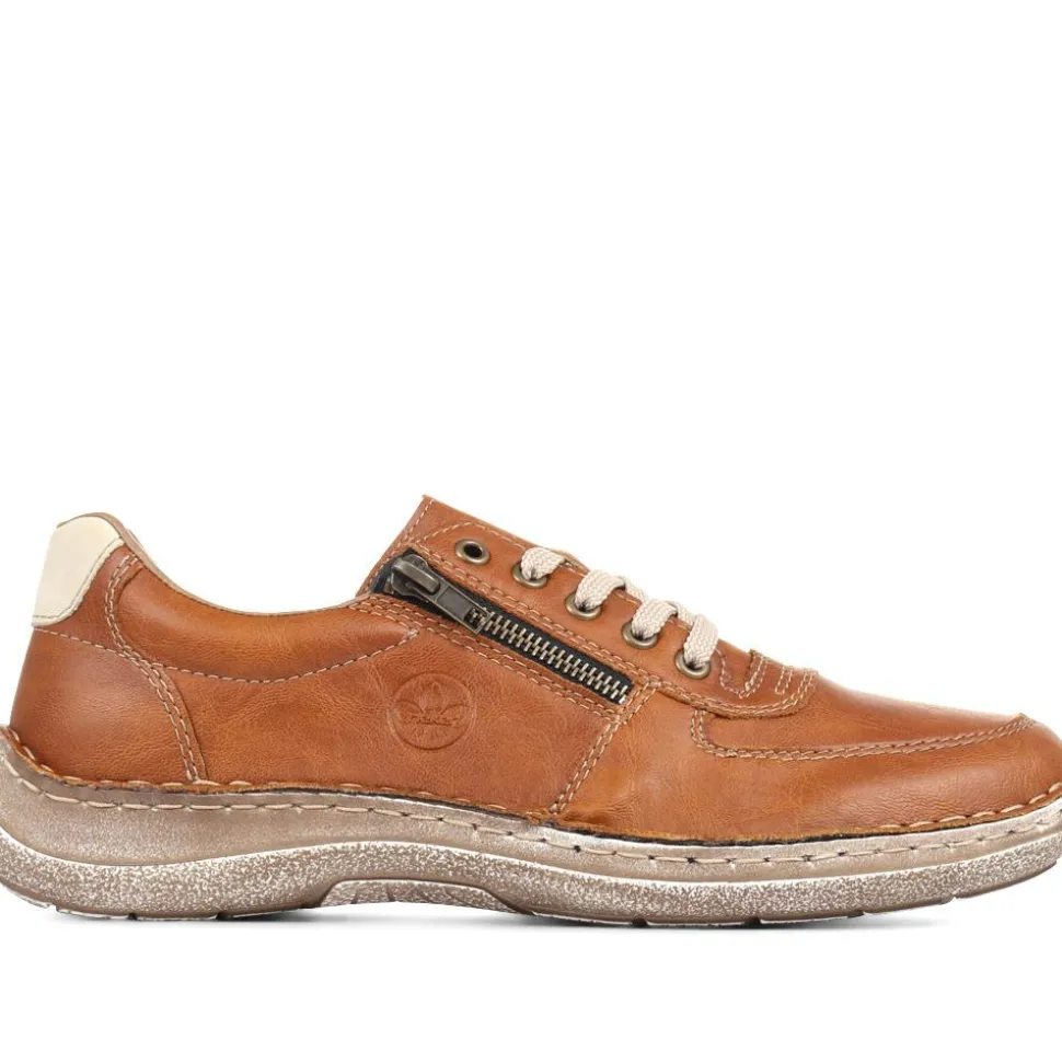 Casual Lace-Up Shoe - Tan