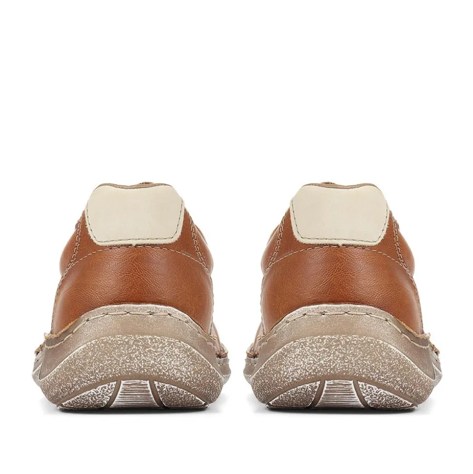 Casual Lace-Up Shoe - Tan