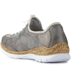 Casual Lace-Up Trainer - Grey