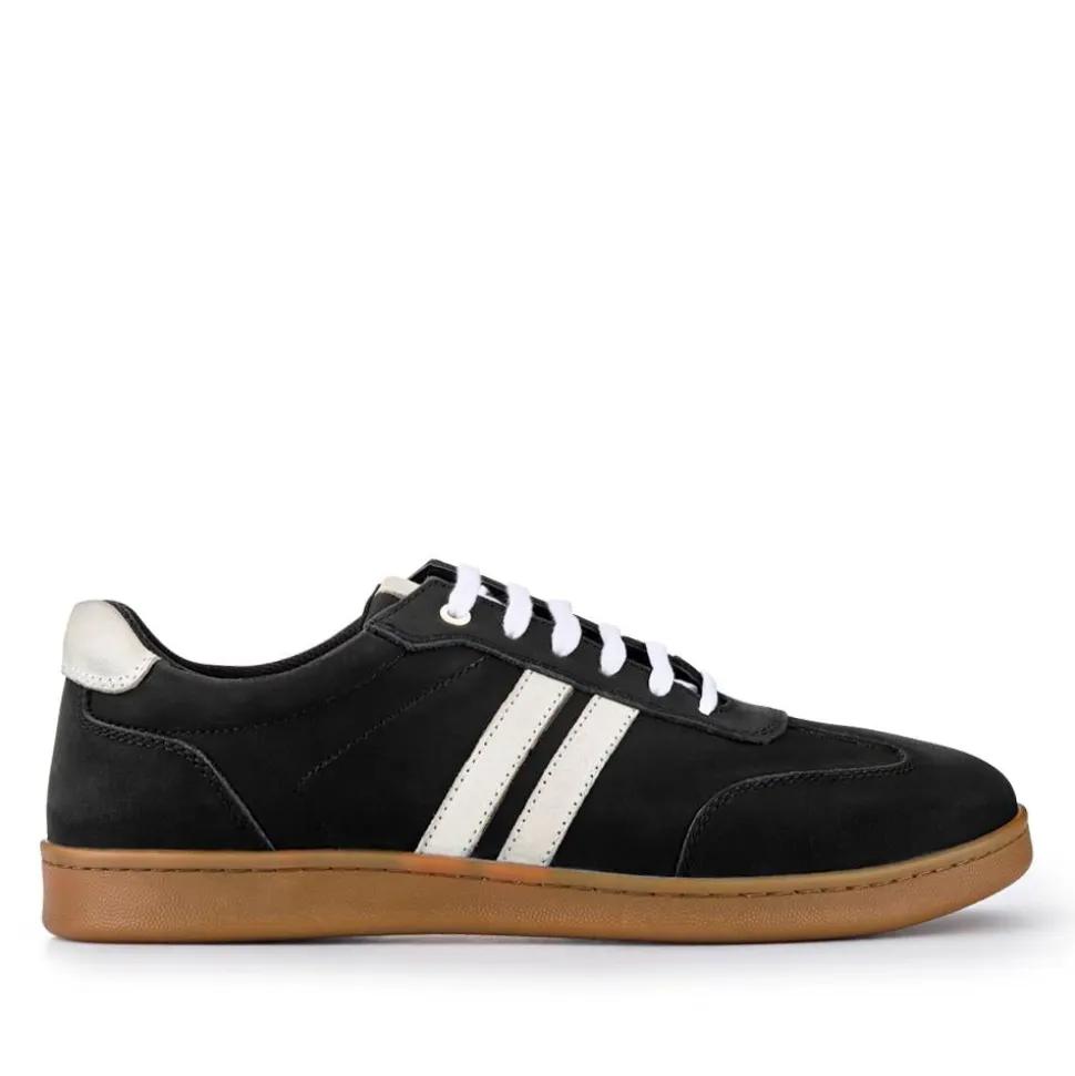 Casual Lace-Up Trainers - Black