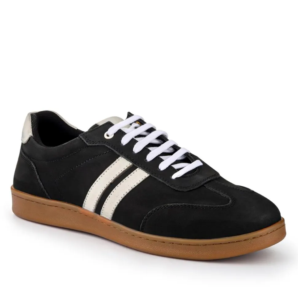 Casual Lace-Up Trainers - Black