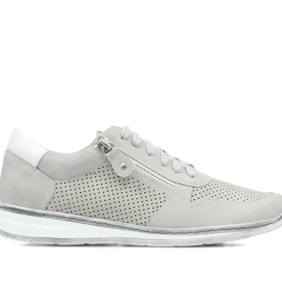 Casual Lace-Up Trainers - Grey