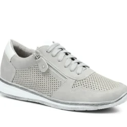Casual Lace-Up Trainers - Grey