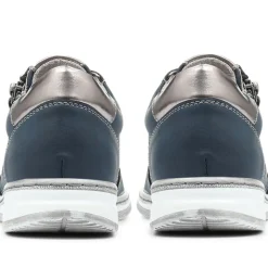 Casual Lace-Up Trainers - Navy