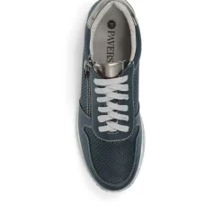 Casual Lace-Up Trainers - Navy