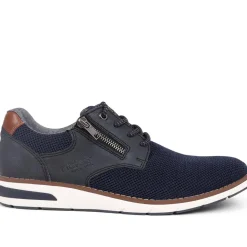 Casual Lace-Up Trainers - Navy