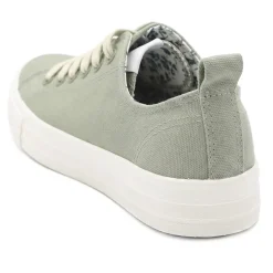 Casual Lace Up Trainers - Sage