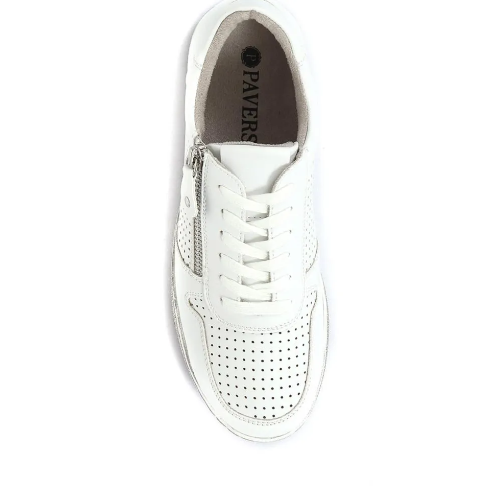 Casual Lace-Up Trainers - White