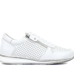 Casual Lace-Up Trainers - White