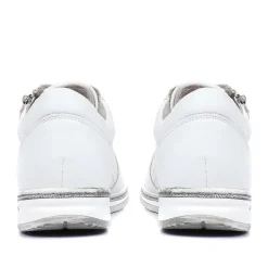 Casual Lace-Up Trainers - White