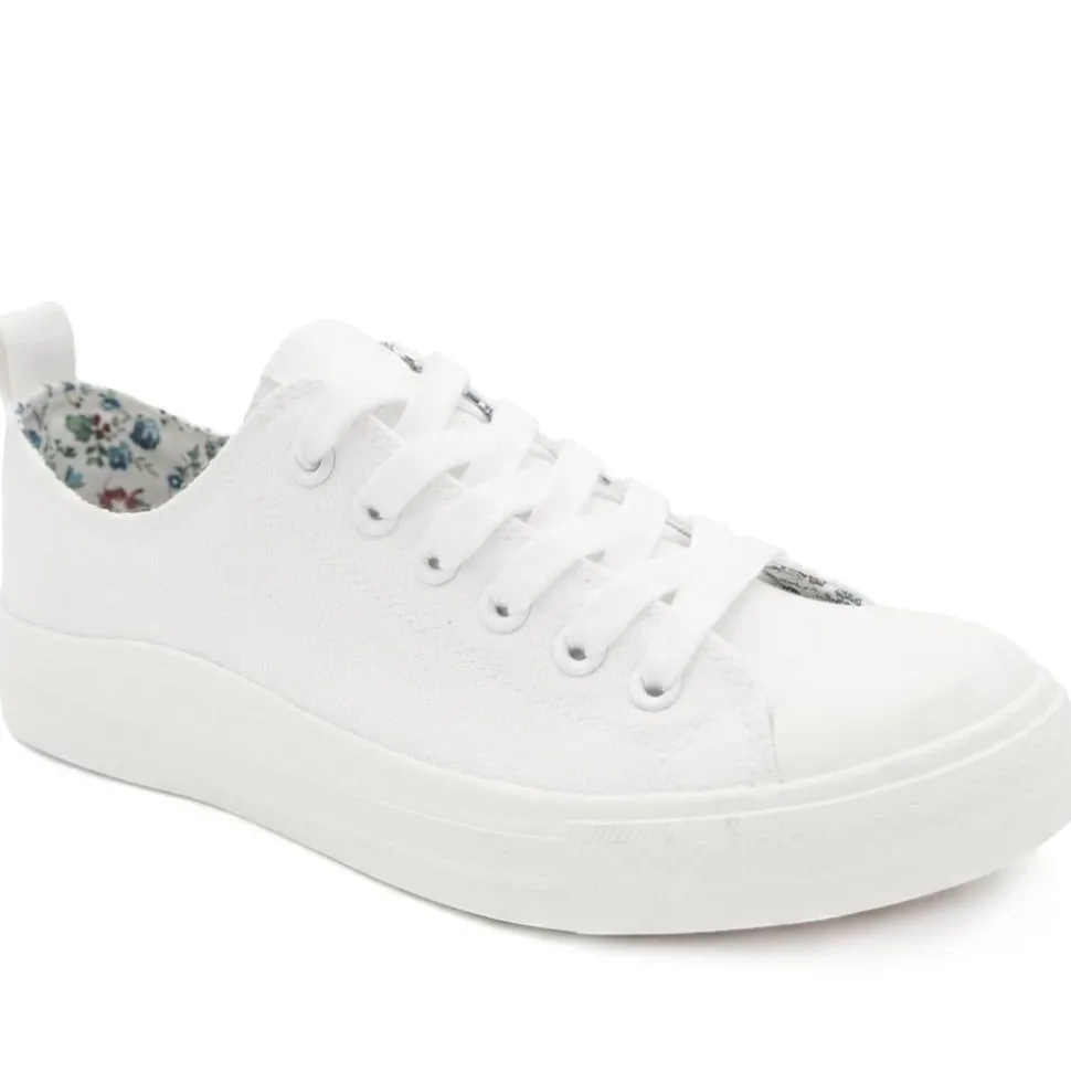 Casual Lace Up Trainers - White