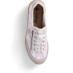 Casual Lace-Up Trainer - White Multi