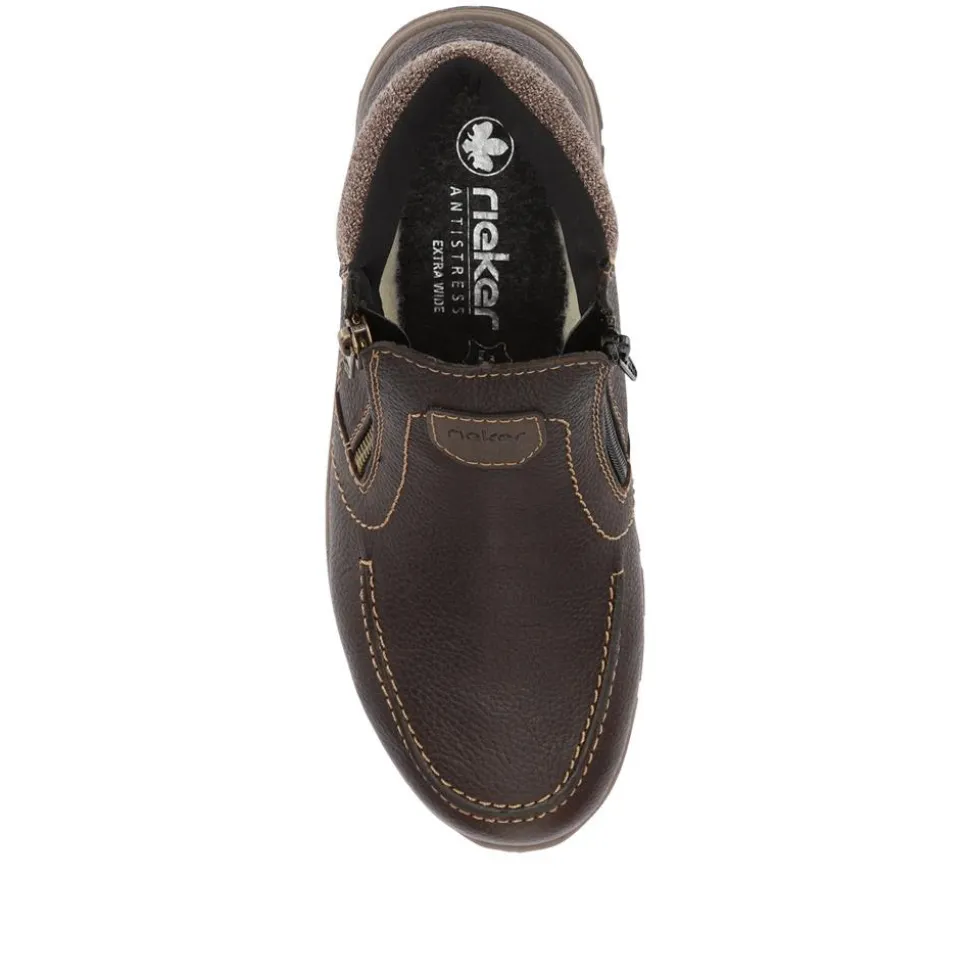 Casual Leather Boots - Dark Brown