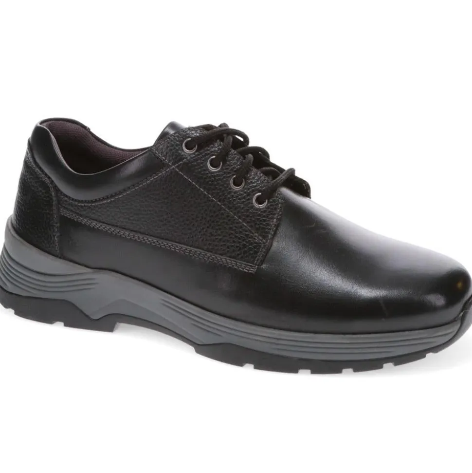 Casual Leather Lace-Up Shoes - Black