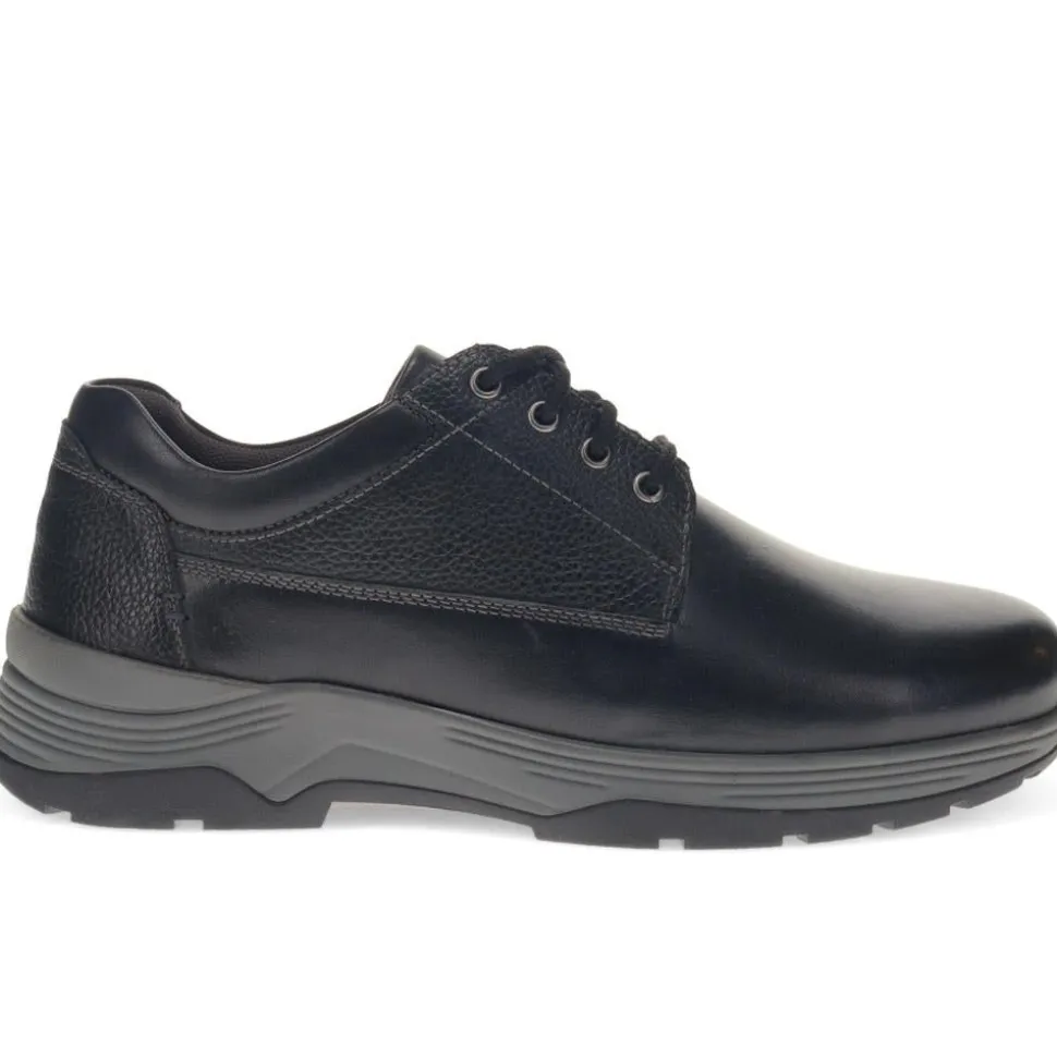 Casual Leather Lace-Up Shoes - Black