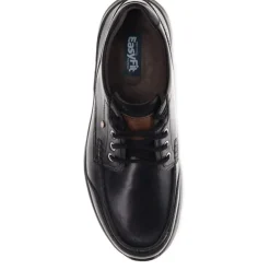Casual Leather Lace-Up Shoes - Black