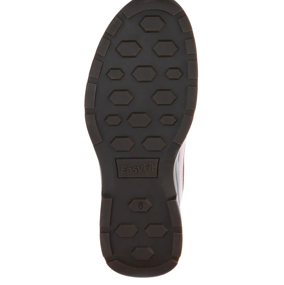 Casual Leather Lace-Up Shoes - Cognac