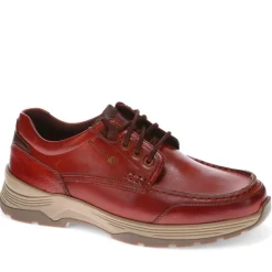 Casual Leather Lace-Up Shoes - Cognac