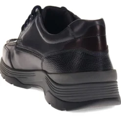 Casual Leather Lace-Up Shoes - Navy
