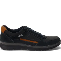 Casual Leather Lace-Up Shoes - Navy