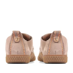 Casual Leather Lace-Up Shoes - Sand