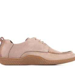 Casual Leather Lace-Up Shoes - Sand