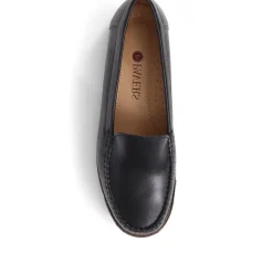 Casual Leather Loafers - Black