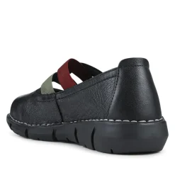 Casual Leather Mary Janes - Black