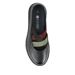 Casual Leather Mary Janes - Black