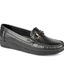 Casual Leather Moccasins - Black