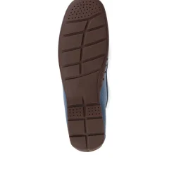 Casual Leather Moccasins - Denim