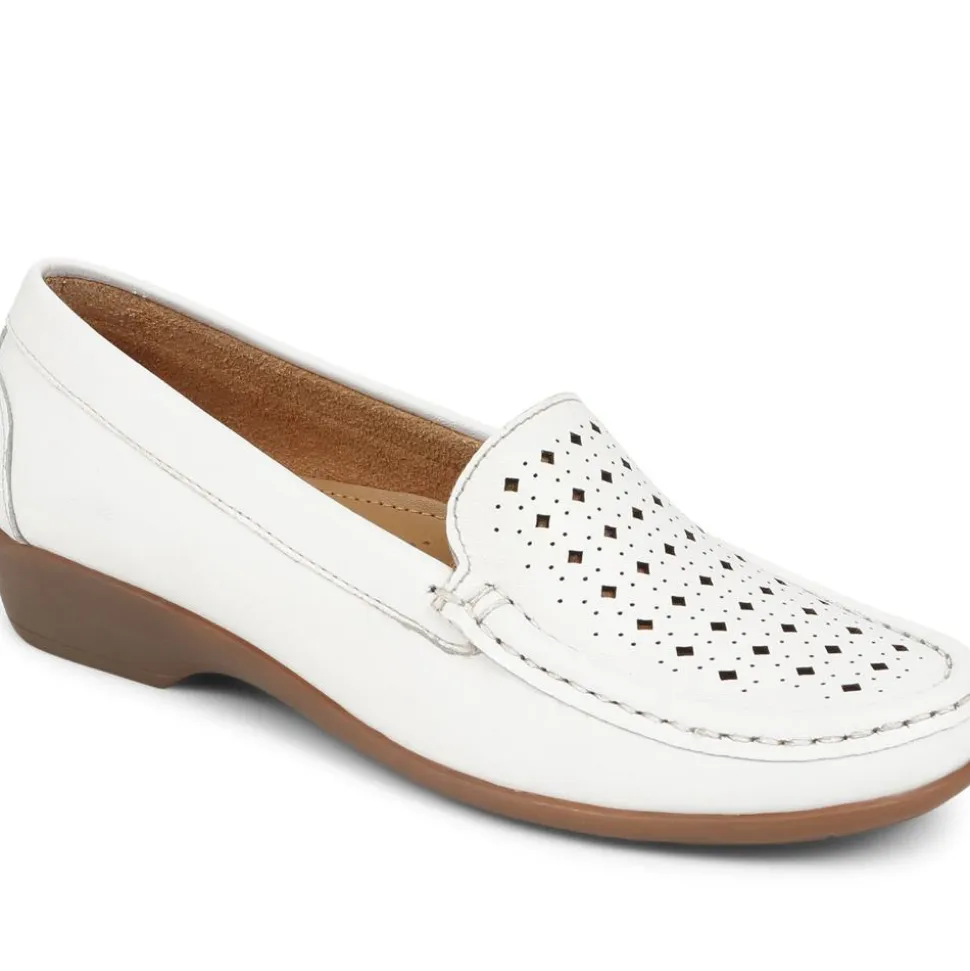 Casual Leather Moccasins - White