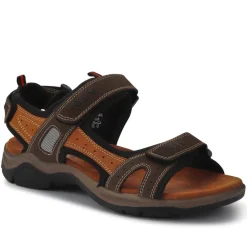 Casual Leather Sandals - Brown